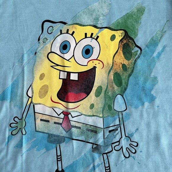 NWT SpongeBob SquarePants (XXL) Nickelodeon Graphic T-Shirt 90s Cartoon - Picture 2 of 6